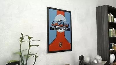 Porsche Racing Framed Canvas Giclee Vintage Race Poster • $25