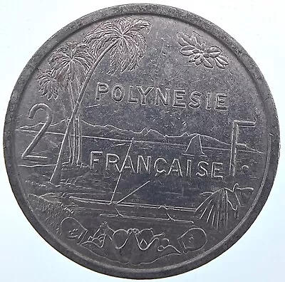 World Coin: 1983 French Polynesia - 2 Francs - Circulated (SKU 98) • $7.95