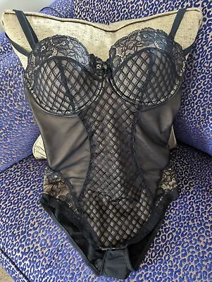 M&S Autograph Black All-in-One Body 38B NWOT • £14.99