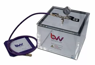 $415 • Buy BVV 3.3 Gallon Square 3/4  Acrylic Wall Vacuum Chamber
