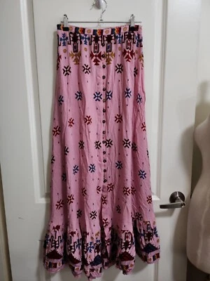 $88 • Buy ARNHEM Geometric Tribal Button-Down Maxi Skirt, Size 8