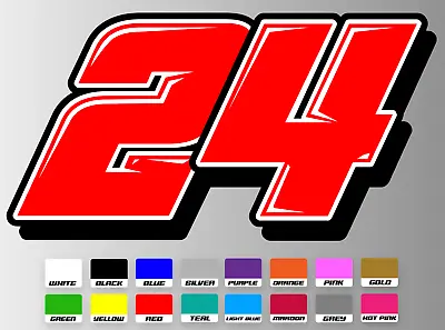 3 X Custom Racing Numbers - Vinyl Stickers / Decals - Race Motorbike 3D Style • £10.45