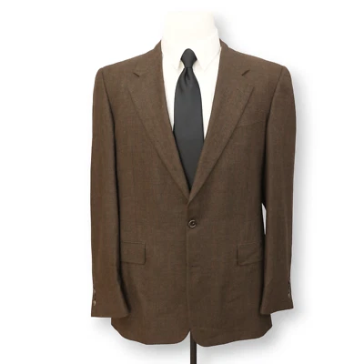 $59.99 • Buy HICKEY FREEMAN Mens Brown 100% WOOL Sport Coat Suit Jacket Blazer 42 L