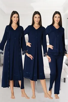 LohusaHamile 2426 Maternity Pajamas Labor Nursing Delivery Hospital Gown Wt Robe • £80.65