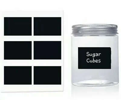 £1.99 • Buy Chalkboard Blackboard Chalk Board Stickers Craft Kitchen Jar Labels Tags Black