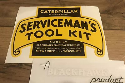 Blackhawk Caterpillar Box 1940’s Serviceman’s Tool Kit Decals Replacement Set 2 • $34.02