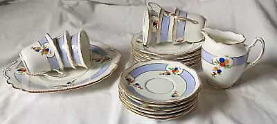 Vintage Tea Set Rosina Queens Fine Bone China C1930's G W & S Ltd X6  • £20