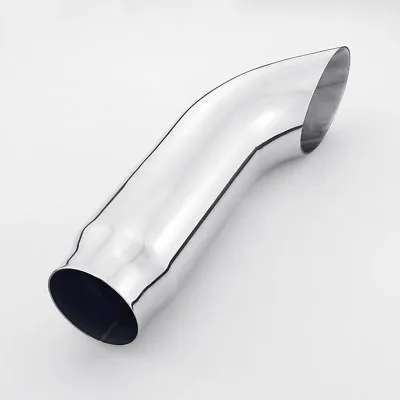 Turn Down Exhaust Tip Tailpipe 2.5  Inlet 3  Outlet 12  Long Stainless Steel • $47.97