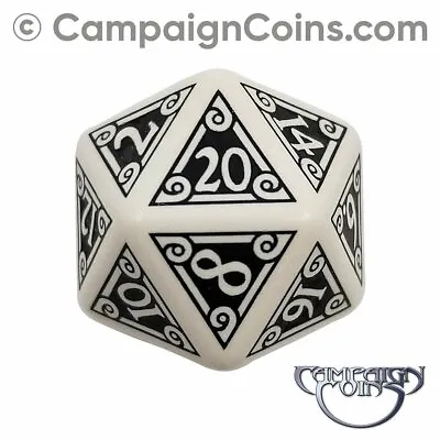 $4.38 • Buy 20 SIDED DIE CRITS OR FAILS D20 Tabletop RPG Dice Q-Workshop Campaign Coins