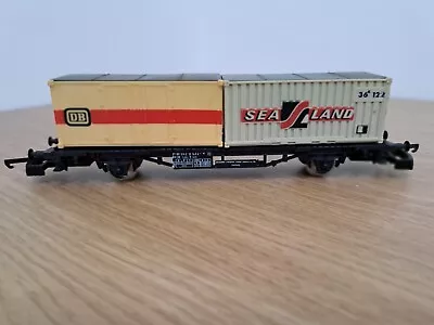 Lima OO Gauge Container Flat With Sealand & DB Containers - Unboxed • £7.50