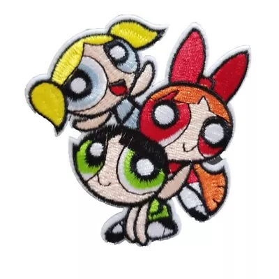 £2.89 • Buy Powerpuff Girls FACES Iron On Patch Sew On Transfer The Power Puff Girls Cartoon