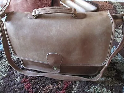 ❤❤RARE❤❤ VINTAGE COACH Large TAN LEATHER SATCHEL Briefcase Bag   No. 048-0103 • $134.99