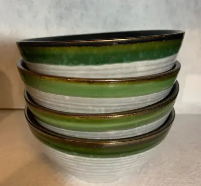 Mikasa Willa Green 6  Soup/Pasta/Cereal Bowl Set Of 4 Discontinued Pattern • $24.99