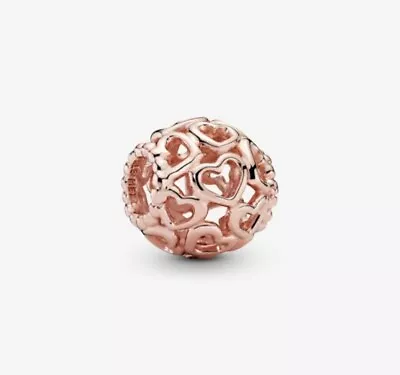 Pandora Hearts All Over Rose Plated Charm • $37