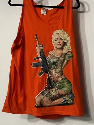 Brand New Marilyn Monroe With AK47 Graphic Design Tank Top (XL) • $17.99