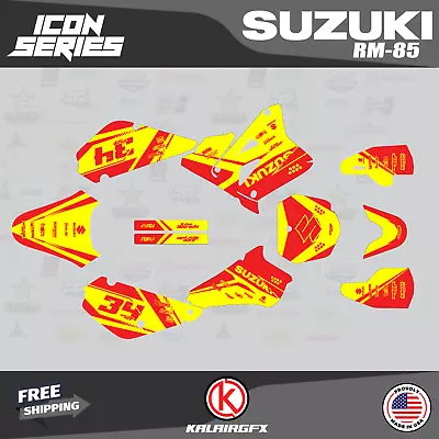 Graphics Decal Kit For Suzuki RM85 (2001-2023) RM 85  Icon Series - Red Shift • $54.99