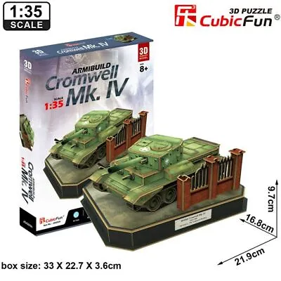 Cubic Fun 3D Puzzle Model Building Kit 1:35 British Cromwell Mk IV WWII Tank • $15.41