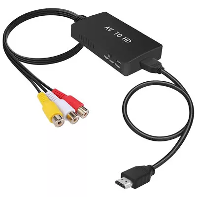 RCA To HDMI Converter Analog Composite To HDMI Adapter Compatible VCRDVDVHS • $12.96