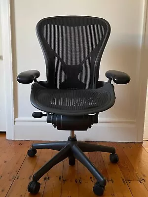 Herman Miller Aeron Size B Posture Fit Chair With Armrests • $750