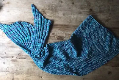 Mermaid Tail Blanket Child Sea Blue & So Cute! • £8.66