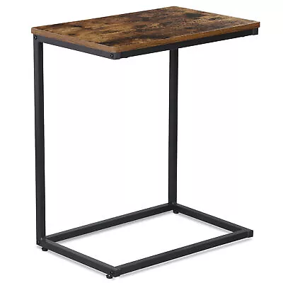 C Shaped End Table Small Side Couch Sofa Table With Metal Frame For Living Room • $28.58