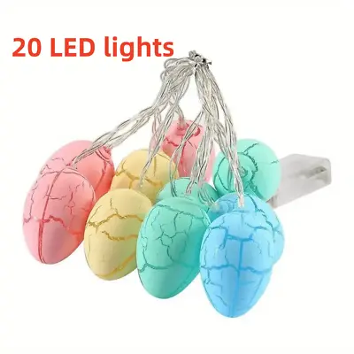 3.0M/1.5M Easter Egg Shaped 10/20 LED String Lights Garland Battery Operated GB • £5.99