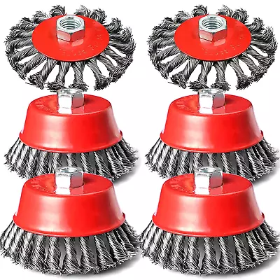 4 Inch Wire Wheel Brush Set For Grinder DaduoRi 6 Pack Wire Wheels For 4 1/2 • $25.59