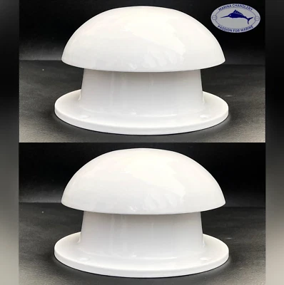 £59.99 • Buy 2 PCS Mushroom Vent White  Powder Coated 6  X 4  Boat Marine Canal Boat Narrow
