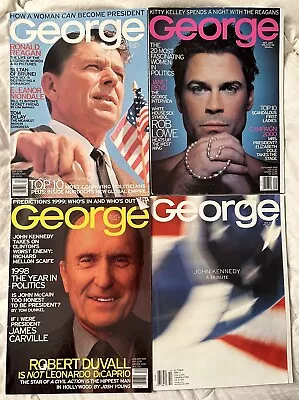George Magazine Lot Of 4 Issues Preowned Sept Oct Jan Feb 1999 • $36.99