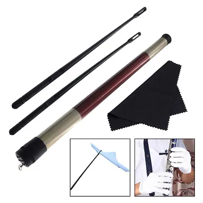 $17.56 • Buy Flute Cleaning Rod Kit Home Polishing Tool With Cloth Manual Musical Instrument