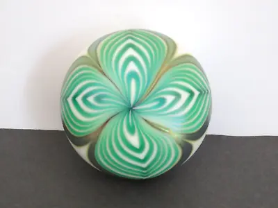 Charles Lotton Art Glass 1978 Pulled Feather Paperweight • $175