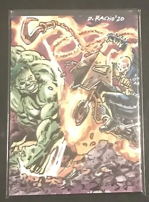 2020 Marvel Masterpieces 1/1 Sketch Card: Hulk Vs Ghost Rider By Dominic Racho • $179.99