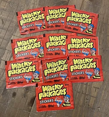 Lot Of 10 Topps 1986 Wacky Packages Album Stickers Sealed Packs • $25.99