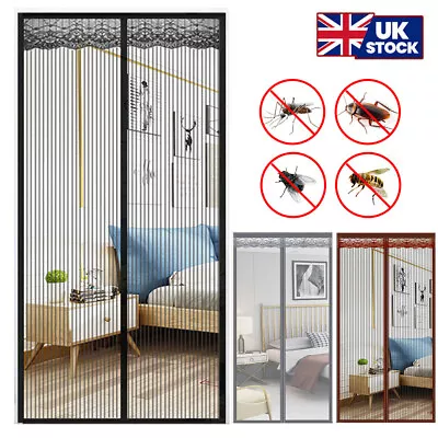 £9.49 • Buy Magic Curtain Door Mesh Magnetic Fastening Mosquito Bug Insect Fly Net Screen UK