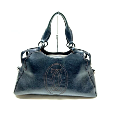 $2.25 • Buy Cartier Hand Bag  Black Leather 2123928