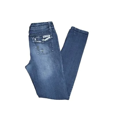 Mudd Skinny Jeans Girls Size 16 Youth Blue Medium Wash • $8.99