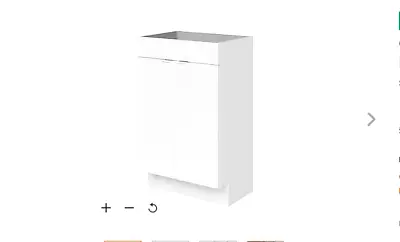 B&Q Imandra Gloss White Double Freestanading Basin Cabinet W500 H820mm D360mm • £69