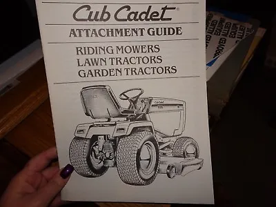 Cub Cadet Riding Mowers Lawn Tractors Garden Tractors Attachment Guide • £4.82