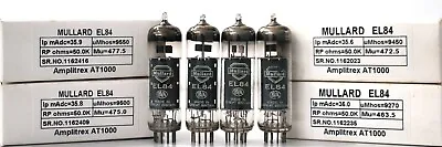 EL84 Mullard Made In Great Britain Amplitrex Tested Qty 1 Matched Quad 4 Pcs • $288