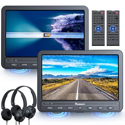 2x10.5  HD Car Headrest Monitor DVD Player TV USB SD Rechargeable(2 DVD Player) • $147.77