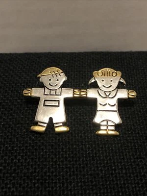 $14.49 • Buy Silver ToNe Best  Boy Children Brooch Pin/ Pendant, Vintage Grandma Mom