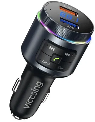 Bluetooth 5.0 FM Transmitter Wireless Bluetooth FM Audio Music MP3 23W PD+QC3.0 • $12.50