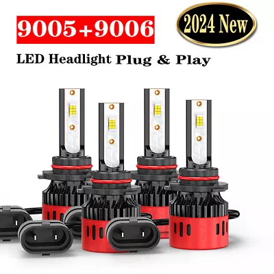 For MACK Vision CX CXN Truck 1998-2015 LED 9005+9006 Headlight Hi / Lo Beam 4PCS • $39.89