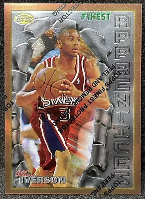 1996-97 Topps Finest - Rookie [Base] - ALLEN IVERSON - #69 - Philadelphia 76ers • $19.95