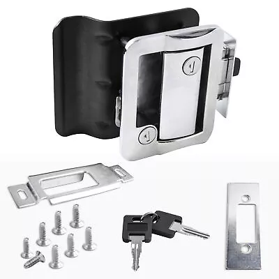 Chrome RV Paddle Entry Door Lock Latch Handle Knob Deadbolt NEW Camper Trailer • $26.99