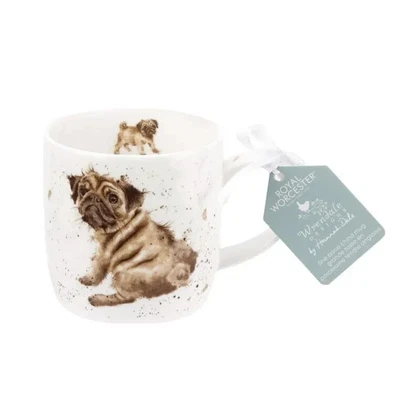 £4 • Buy Wrendale Design 'Pug Love' Mug -  Limited Edition - New
