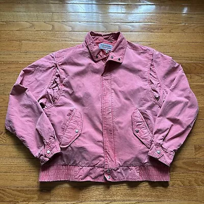 Vintage Express Members Only Faded Salmon Harrington Jacket Size XLarge • $35