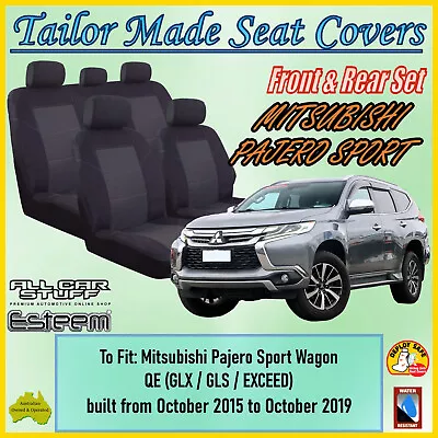 Tailor Made Seat Covers For Mitsubishi Pajero Sport QE: From 10/2015 To 10/2019 • $168.98
