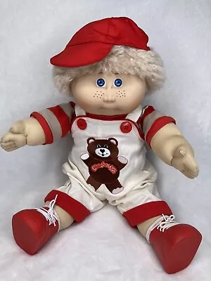 Jesmar Spain Cabbage Patch Kids Doll Blonde Fuzzy Boy Near Mint 3 Prs J Socks • $181.05