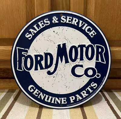 Ford Motor Co Metal Sign Sales & Service Garage Parts Vintage Style Wall Decor • $30